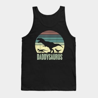 Daddy-saurus Fathers day Dad Papa Family Dinosaurs Matching Tank Top